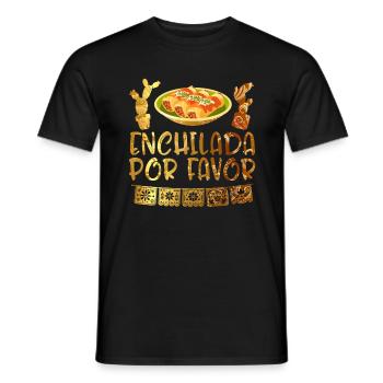 Cinco De Mayo Cute Enchilada Por Favor Mexican - Men's T-Shirt - black - Front - AI Model Male 178 light (178cm)