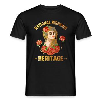 Mois national du patrimoine hispanique Día de Muertos - T-shirt homme - noir - Devant - AI Model Male 178 light (178cm)