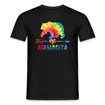 Mamacita Bear Serape Print Mexican Fiesta Cactus - Men's T-Shirt - black - Front - AI Model Male 178 light (178cm)