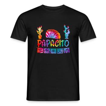 Herren Papacito Mexikanischer Sombrero Cinco de Mayo Geschenk - Männer T-Shirt - Schwarz - Vorne - AI Model Male 178 light (178cm)