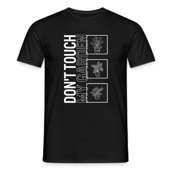 Ne touchez pas à mon jardin, jardinage de plantes de jardin - T-shirt homme - noir - Devant - AI Model Male 178 light (178cm)
