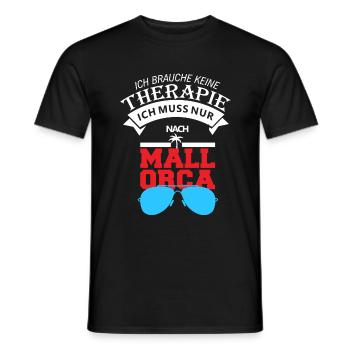 ich muss nur nach mallorca - Männer T-Shirt - Schwarz - Vorne - AI Model Male 178 light (178cm)