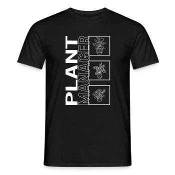 Plant Manager, Garden Plant Gardening Lover - Men's T-Shirt - black - Front - AI Model Male 178 light (178cm)