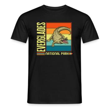 Chemise de crocodile, Parc national des Everglades - T-shirt homme - noir - Devant - AI Model Male 178 light (178cm)