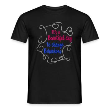 Chemise d’analyste comportemental, c’est une belle journée pour - T-shirt homme - noir - Devant - AI Model Male 178 light (178cm)