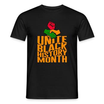 Black Lives Matter Shirt, Unite Black History - Männer T-Shirt - Schwarz - Vorne - AI Model Male 178 light (178cm)