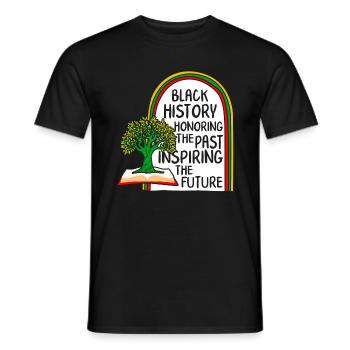 Black Lives Matter Shirt, Black History Honoring - Men's T-Shirt - black - Front - AI Model Male 178 light (178cm)