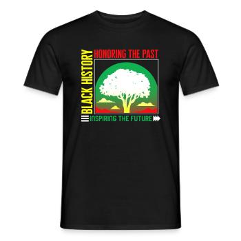 Black Lives Matter Shirt, Black History Honoring - Men's T-Shirt - black - Front - AI Model Male 178 light (178cm)