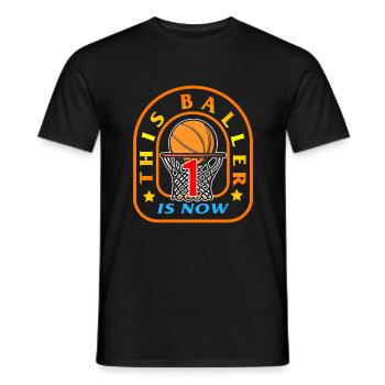JHUNPRIX THIS BALLER IS NOW 1 - Men's T-Shirt - black - Front - AI Model Male 178 light (178cm)
