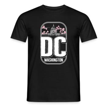 Washington DC Shirt, Capital City White House - Men's T-Shirt - black - Front - AI Model Male 178 light (178cm)