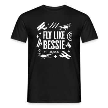 Black Lives Matter Shirt, Fly Like Bessie Coleman - Men's T-Shirt - black - Front - AI Model Male 178 light (178cm)