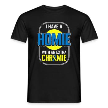 World Down Syndrome Day Shirt, I Have A With An - Men's T-Shirt - black - Front - AI Model Male 178 light (178cm)