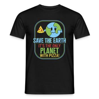 Earth Shirt, Save The Earth It’s The Only Planet - T-shirt homme - noir - Devant - AI Model Male 178 light (178cm)