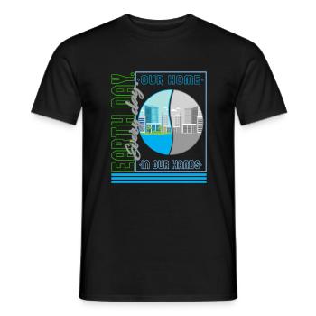 Earth Shirt, Earth Day Everyday Our Home, Gift - Men's T-Shirt - black - Front - AI Model Male 178 light (178cm)