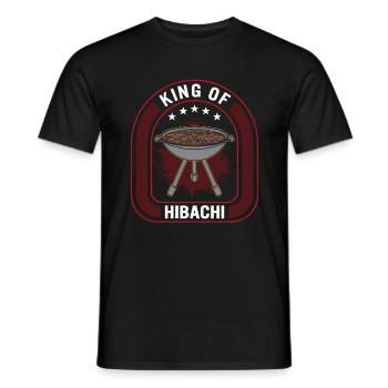Hibachi Hemd, König des Hibachi Grill T-Shirts, - Männer T-Shirt - Schwarz - Vorne - AI Model Male 178 light (178cm)