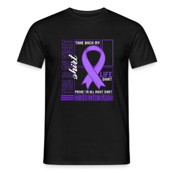 EOE Shirt, This Is My Fight Take Back My Life Tee - Men's T-Shirt - black - Front - AI Model Male 178 light (178cm)