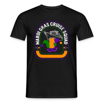 Chemise Mardi Gras Fleur De Lis, Équipe de croisière - T-shirt homme - noir - Devant - AI Model Male 178 light (178cm)