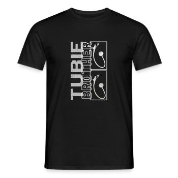 Ernährungssonden-Awareness-Shirt, Tubie Brother T-Shirt, - Männer T-Shirt - Schwarz - Vorne - AI Model Male 178 light (178cm)