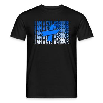 Cyclic Vomiting Syndrome Shirt, I'm A CVS Warrior - Men's T-Shirt - black - Front - AI Model Male 178 light (178cm)
