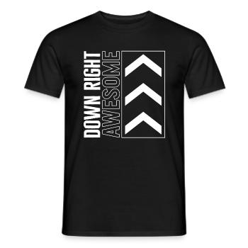 World Down Syndrome Day Shirt, Down Right Awesome - Men's T-Shirt - black - Front - AI Model Male 178 light (178cm)