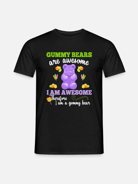 Jelly Gummies T-Shirt Soft Sugar Candy Fruchtig - Männer T-Shirt - Schwarz