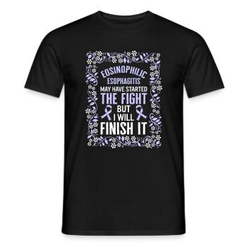 EOE Shirt, EOE May Have Started The Fight Ribbon - Men's T-Shirt - black - Front - AI Model Male 178 light (178cm)
