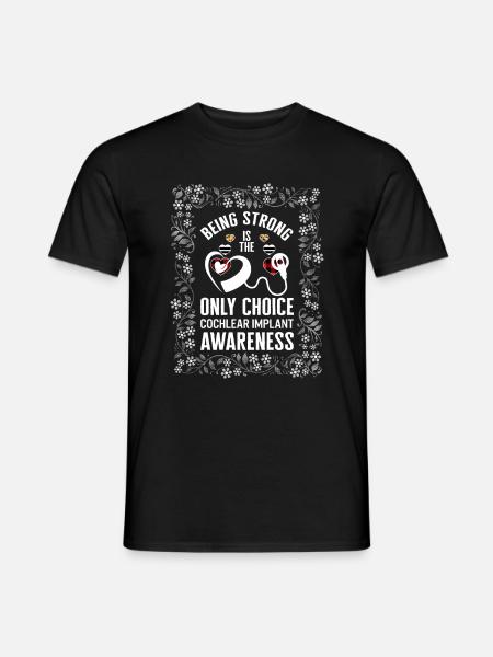 Hemd zur Sensibilisierung für Hörverlust, stark sein ist - Männer T-Shirt - Schwarz