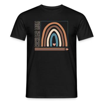 Chemise de sensibilisation à la perte auditive, maman cochléaire - T-shirt homme - noir - Devant - AI Model Male 178 light (178cm)