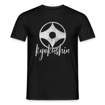 Japanese Kyokushin T-shirt Karate Martial Arts - Men's T-Shirt - black - Front - AI Model Male 178 light (178cm)