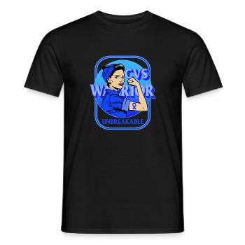 Cyclic Vomiting Syndrome Shirt, CVS Warrior - Men's T-Shirt - black - Front - AI Model Male 178 light (178cm)