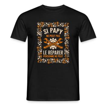 Chemise grand-père, si grand-père ne peut pas le - Men's T-Shirt - black - Front - AI Model Male 178 light (178cm)
