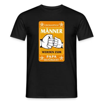 Vaterschaftsshirt, Großartige Männer Werden Zum - Men's T-Shirt - black - Front - AI Model Male 178 light (178cm)