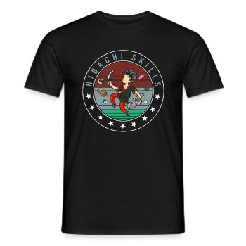 Chemise Hibachi, Hibachi Skills Dancing Chef Grill - T-shirt homme - noir - Devant - AI Model Male 178 light (178cm)