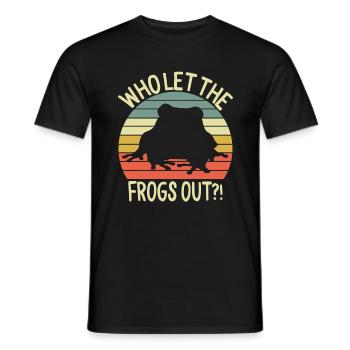 Funny Frog Plague Pesach Passover Jewish Jew - Men's T-Shirt - black - Front - AI Model Male 178 light (178cm)