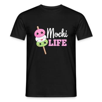 Niedliches kawaii Mochi T-Shirt Eis Japanisches Essen - Männer T-Shirt - Schwarz - Vorne - AI Model Male 178 light (178cm)