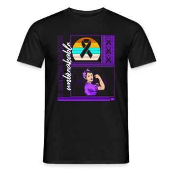 Sjögren-Syndrom-Bewusstseins-Shirt, unzerbrechlich - Männer T-Shirt - Schwarz - Vorne - AI Model Male 178 light (178cm)