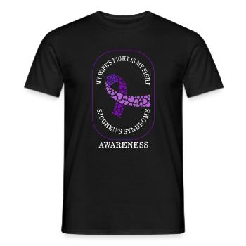 Sjögren's Syndrome Awareness Shirt, Das meiner Frau - Männer T-Shirt - Schwarz - Vorne - AI Model Male 178 light (178cm)