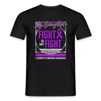 Sjögren-Syndrom-Bewusstseins-Shirt, das meiner Tochter - Männer T-Shirt - Schwarz - Vorne - AI Model Male 178 light (178cm)