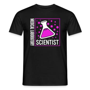 Science Shirt, Medical Laboratory Scientist Tee, - Men's T-Shirt - black - Front - AI Model Male 178 light (178cm)