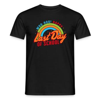 Chemise du dernier jour de l’école, Woo Hoo Happy Last Day - T-shirt homme - noir - Devant - AI Model Male 178 light (178cm)