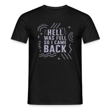 Chemise gothique, l’enfer était plein alors je suis revenu tee, - T-shirt homme - noir - Devant - AI Model Male 178 light (178cm)