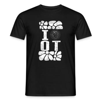 Chemise d’ergothérapie, I Heart OT Tee, OT - T-shirt homme - noir - Devant - AI Model Male 178 light (178cm)