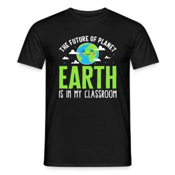 Earth Shirt, Die Zukunft Des Planeten Erde Liegt In Meinem - Männer T-Shirt - Schwarz - Vorne - AI Model Male 178 light (178cm)