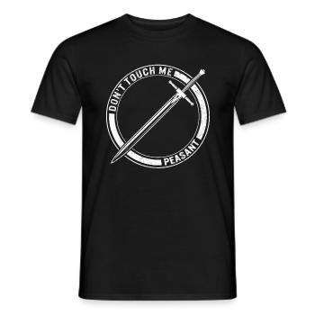 Mittelalterliches Renaissance-Hemd, Fass mich nicht an - Männer T-Shirt - Schwarz - Vorne - AI Model Male 178 light (178cm)