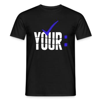 Darmkrebs-Aufklärungs-Shirt, Ihr T-Shirt, - Männer T-Shirt - Schwarz - Vorne - AI Model Male 178 light (178cm)