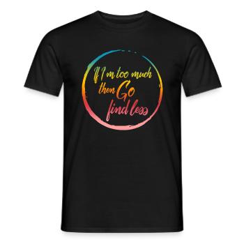 Casser la chemise, si je suis trop alors va en trouver moins - T-shirt homme - noir - Devant - AI Model Male 178 light (178cm)