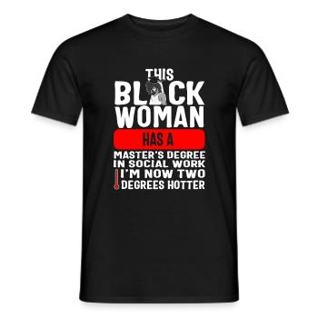 Sozialarbeiter-Hemd, Schwarze Frau Hat Einen Meister - Männer T-Shirt - Schwarz - Vorne - AI Model Male 178 light (178cm)