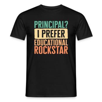 Principal Shirt, Principal Ich bevorzuge Pädagogisch - Männer T-Shirt - Schwarz - Vorne - AI Model Male 178 light (178cm)