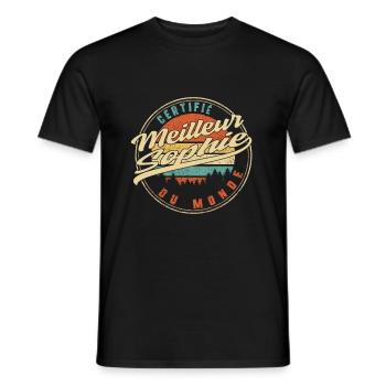 Certifié Meilleur Sophie Du Monde Humour T Shirt - Men's T-Shirt - black - Front - AI Model Male 178 light (178cm)