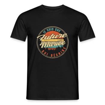 Je Suis Une Future Mariée Qui Déchire Humour T - Men's T-Shirt - black - Front - AI Model Male 178 light (178cm)
